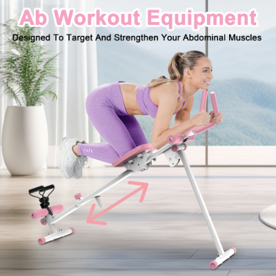 4-in-1 Ab Workout Glider & Rowing Fitness Machine