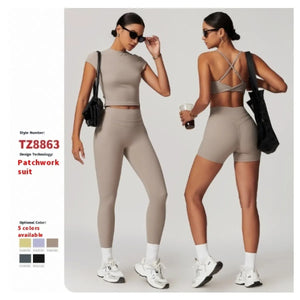 Yoga Suit Stretch High Waist Workout Clothes