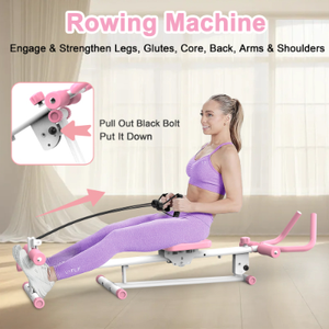 4-in-1 Ab Workout Glider & Rowing Fitness Machine