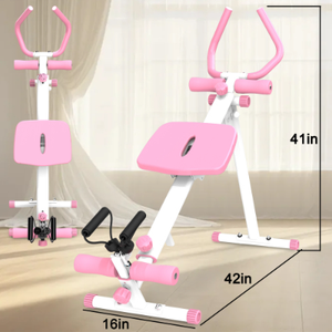 4-in-1 Ab Workout Glider & Rowing Fitness Machine